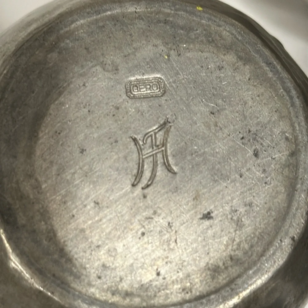 Vintage Art Deco Tea Service/Set GERO Holland Hand Hammered Pewter